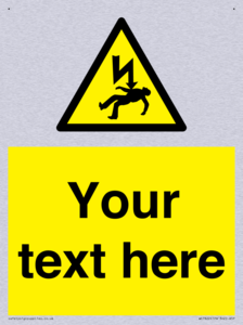 Custom Warning danger of death by electrocution